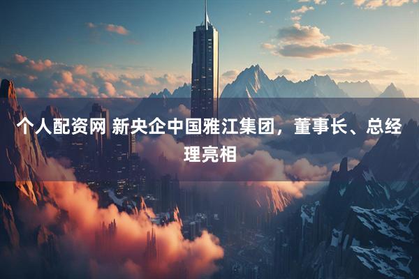 个人配资网 新央企中国雅江集团，董事长、总经理亮相